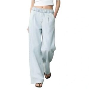 Gap Ultra Soft Easy Baggy Jeans Mid Rise Size Medium Petite